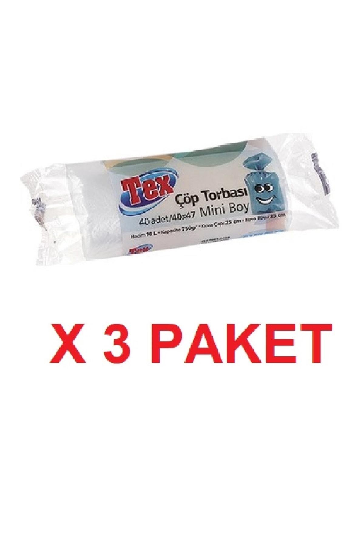 Mini Boy Çöp Torbası 40x47 Cm 40'lı Rulo 3 Paket