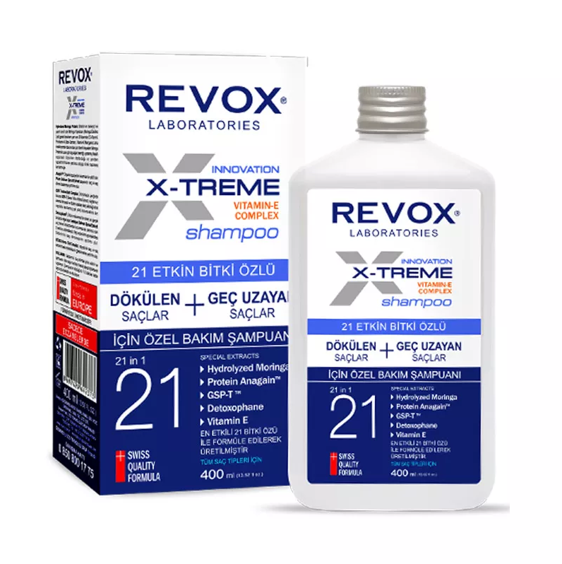 Revox E-xtreme Dökülen Ve Geç Uzayan Saçlar için Şampuan 400ml