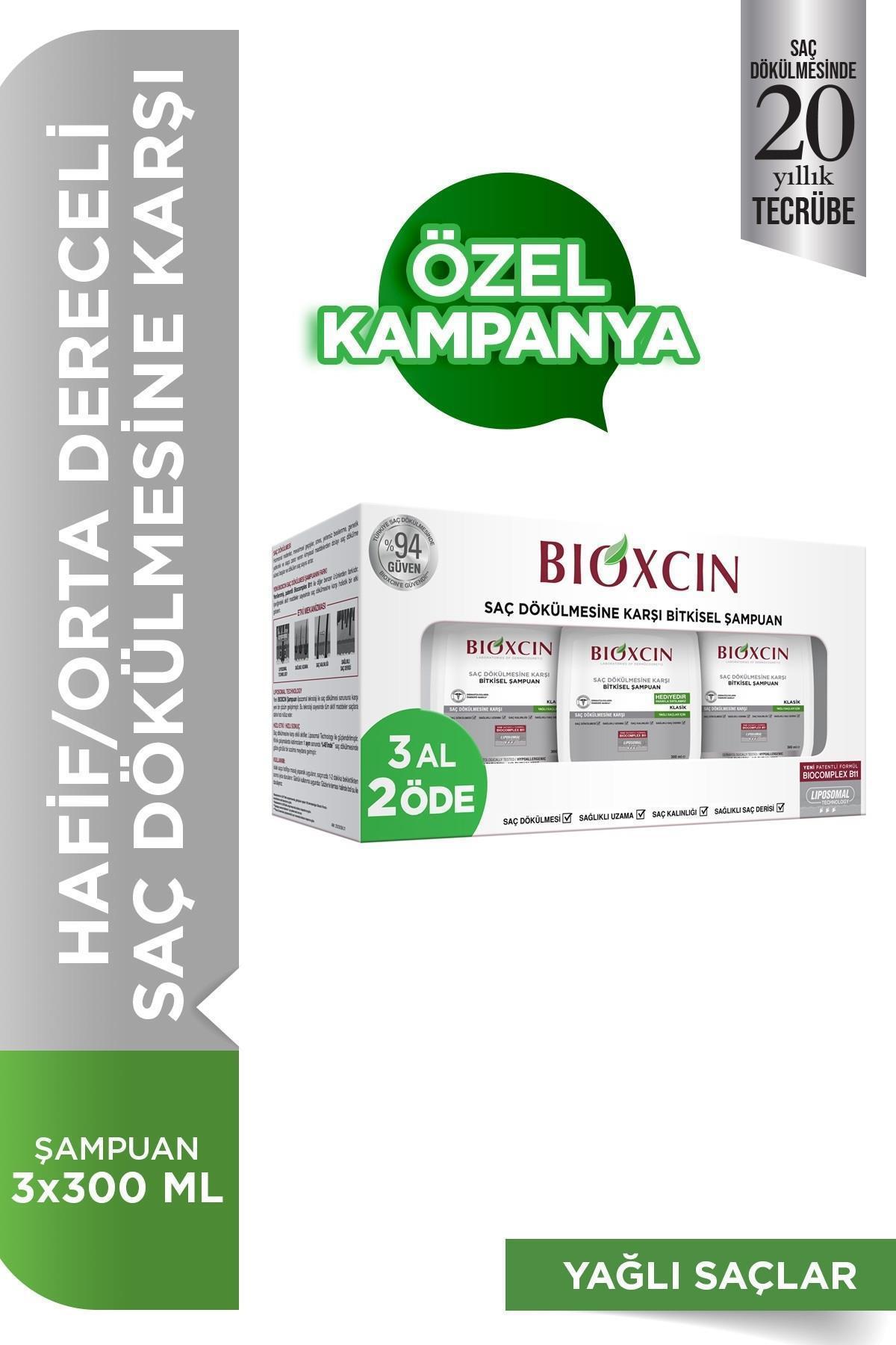 Bioxcin Genesis Yağlı Saçlar İçin Dökülme Karşıtı Bitkisel Özlü Şampuan 3x300 ml