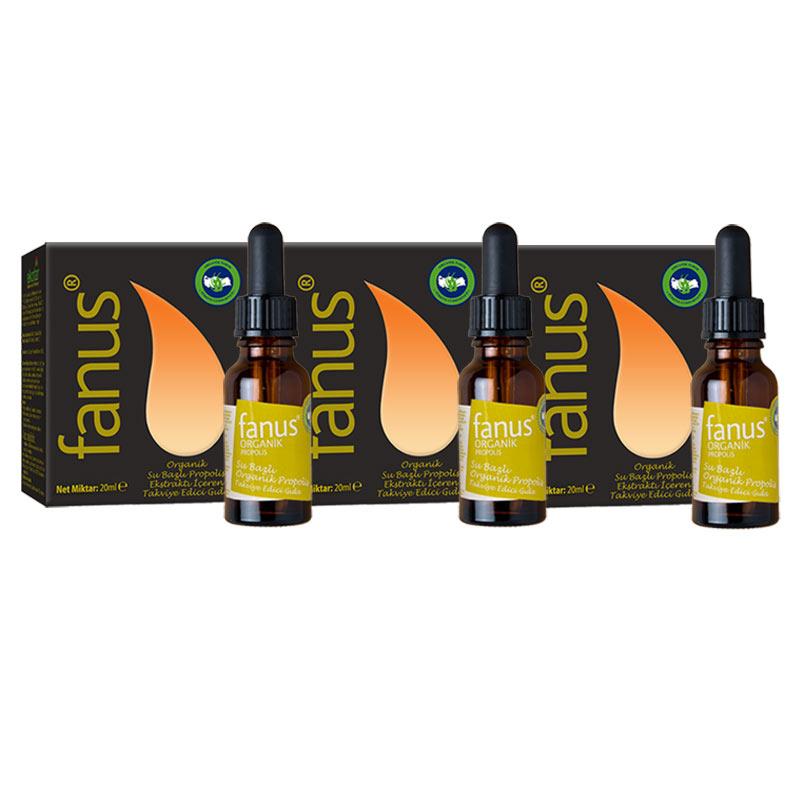 Fanus Su Bazlı Organik Propolis 20ml x 3 Adet