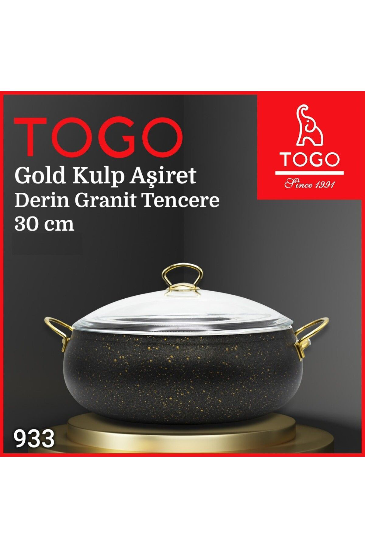 TOGO ELİTA GOLD KULP AŞİRET TENCERE 30CM