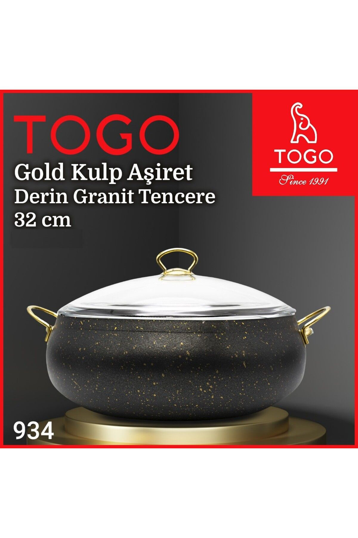 TOGO ELİTA GOLD KULP AŞİRET TENCERE 32CM