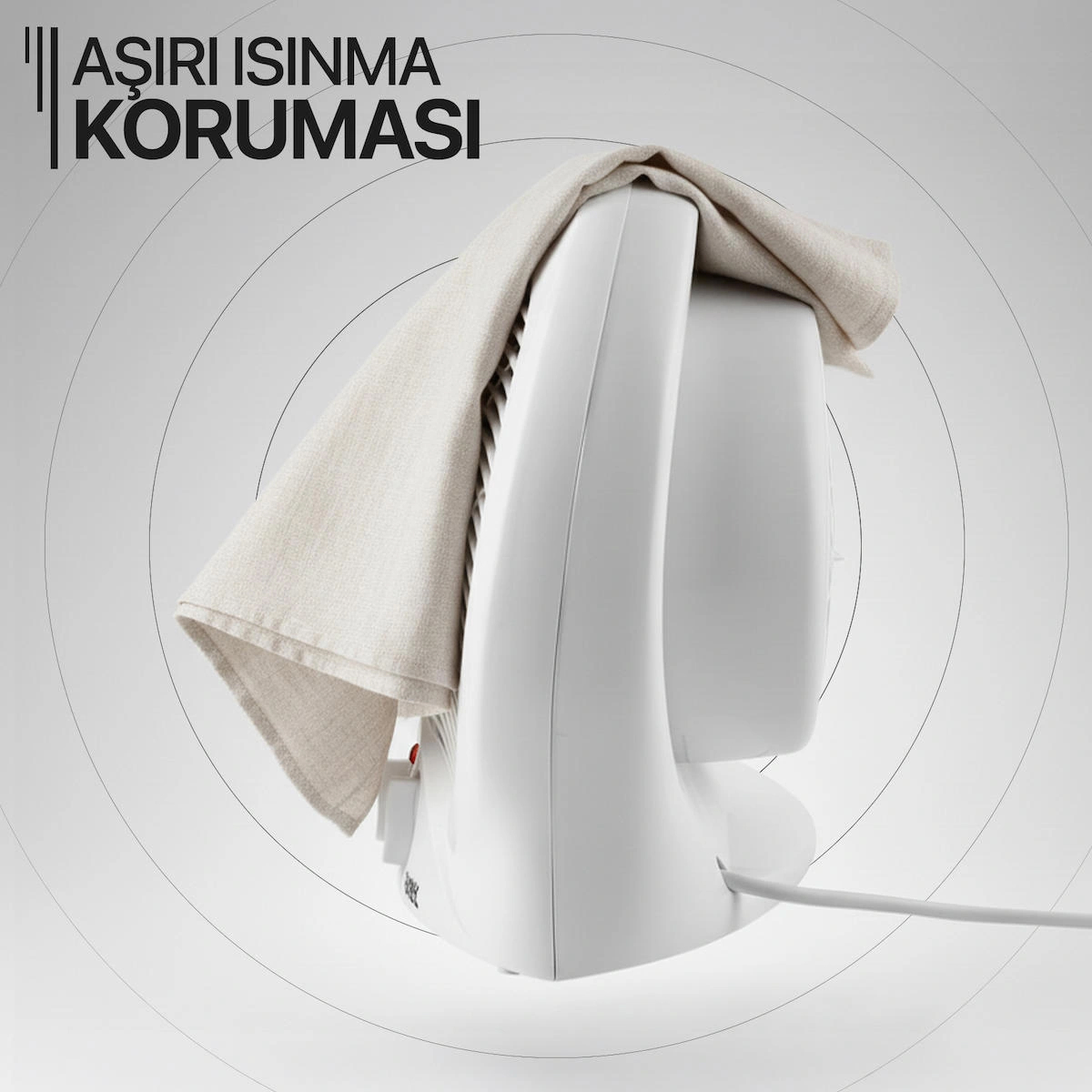 AS300B 2000W Fanlı Isıtıcı, Devrilme Emniyetli, Termostatlı, 3 Kademe Ayarlanabilir Fanlı