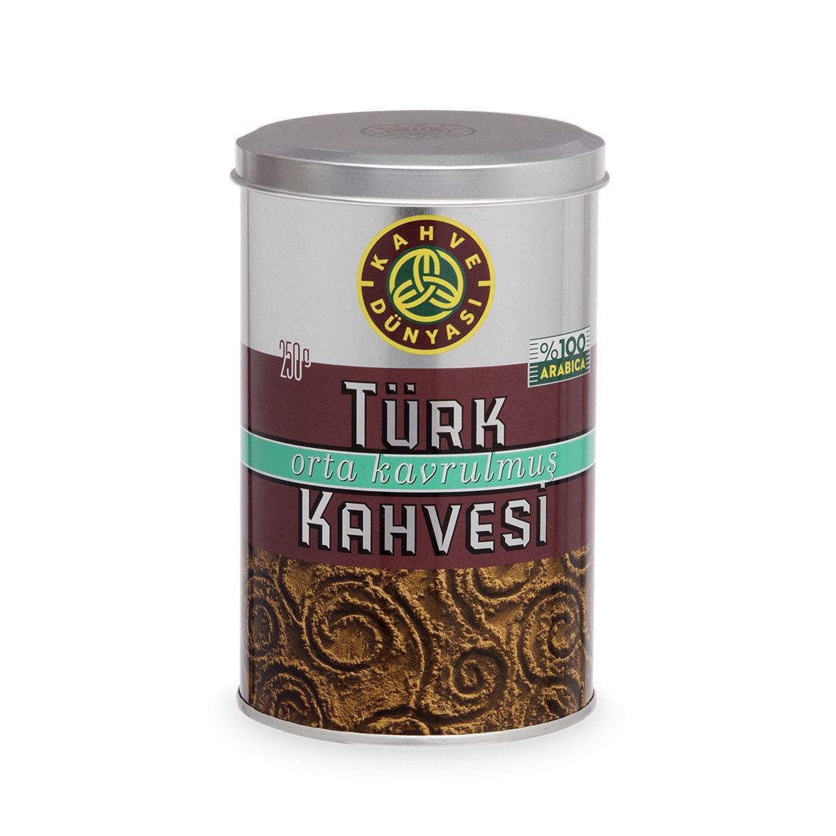 Kahve Dünyası Orta Kavrulmuş Türk Kahvesi Teneke Kutu 250 gr 