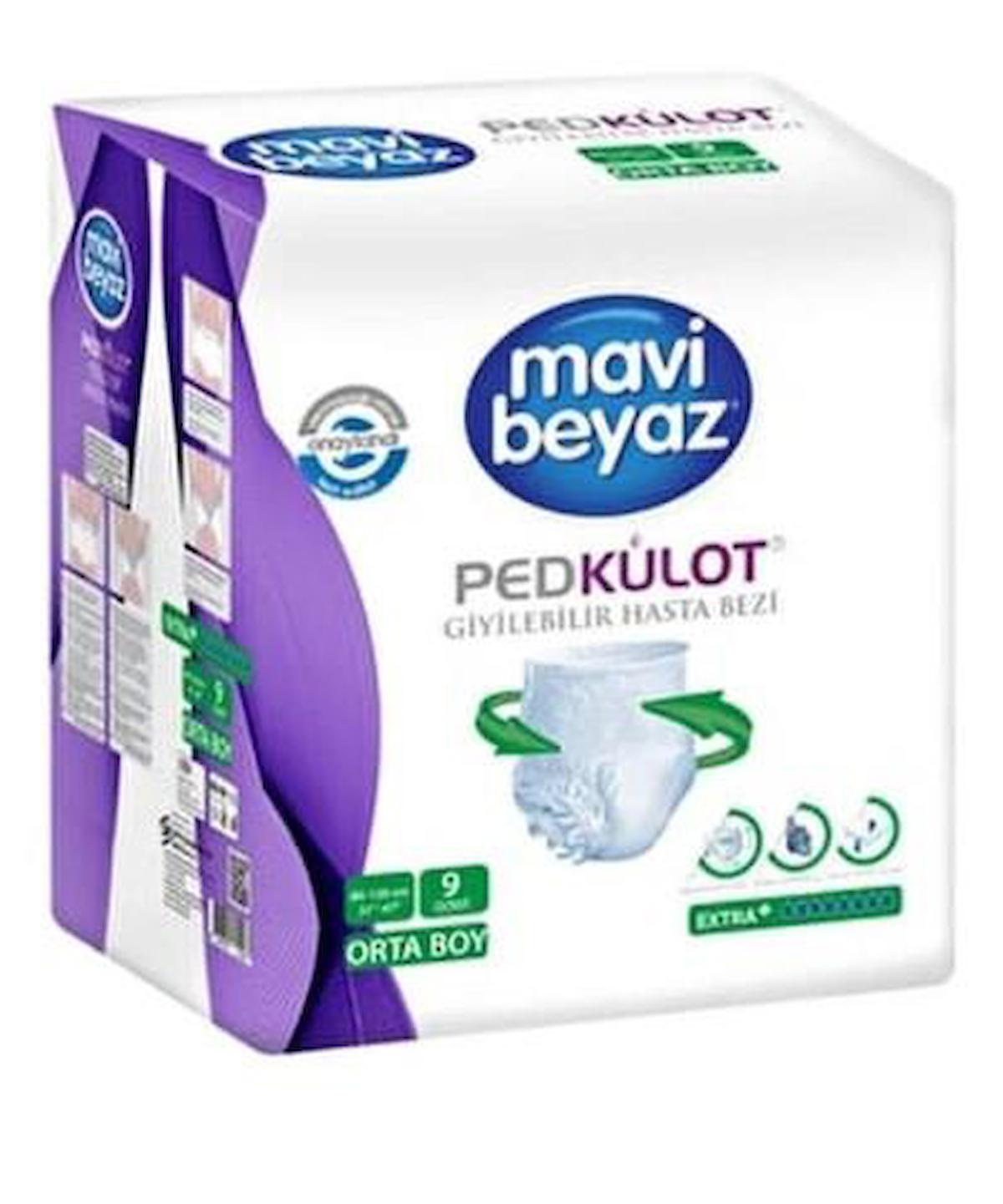 MAVİ BEYAZ EMİCİ KÜLOT M 9 LU