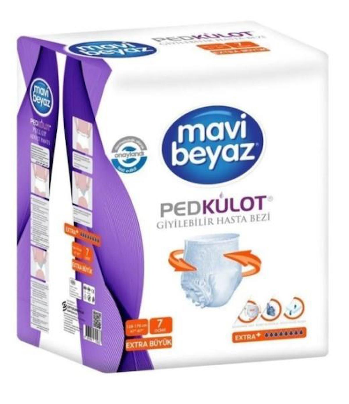 MAVİ BEYAZ EMİCİ KÜLOT XL 7 Lİ