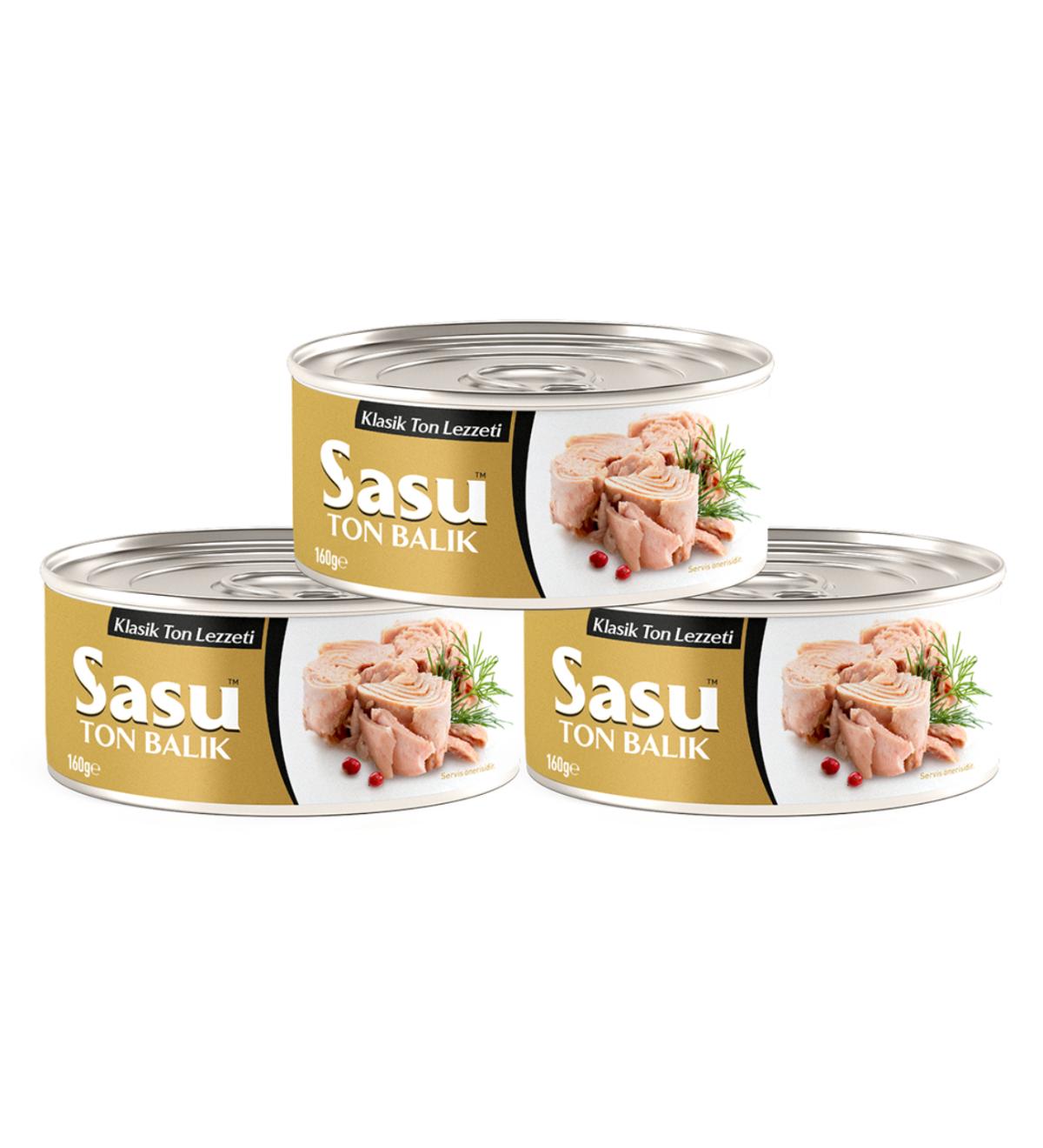 Sasu Klasik Ton Balığı 3x160G Bütün Dilim Bütün Dilim