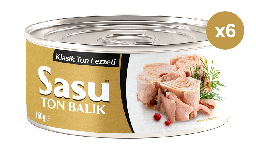 Sasu Klasik Ton Balığı 6x160G Bütün Dilim Bütün Dilim