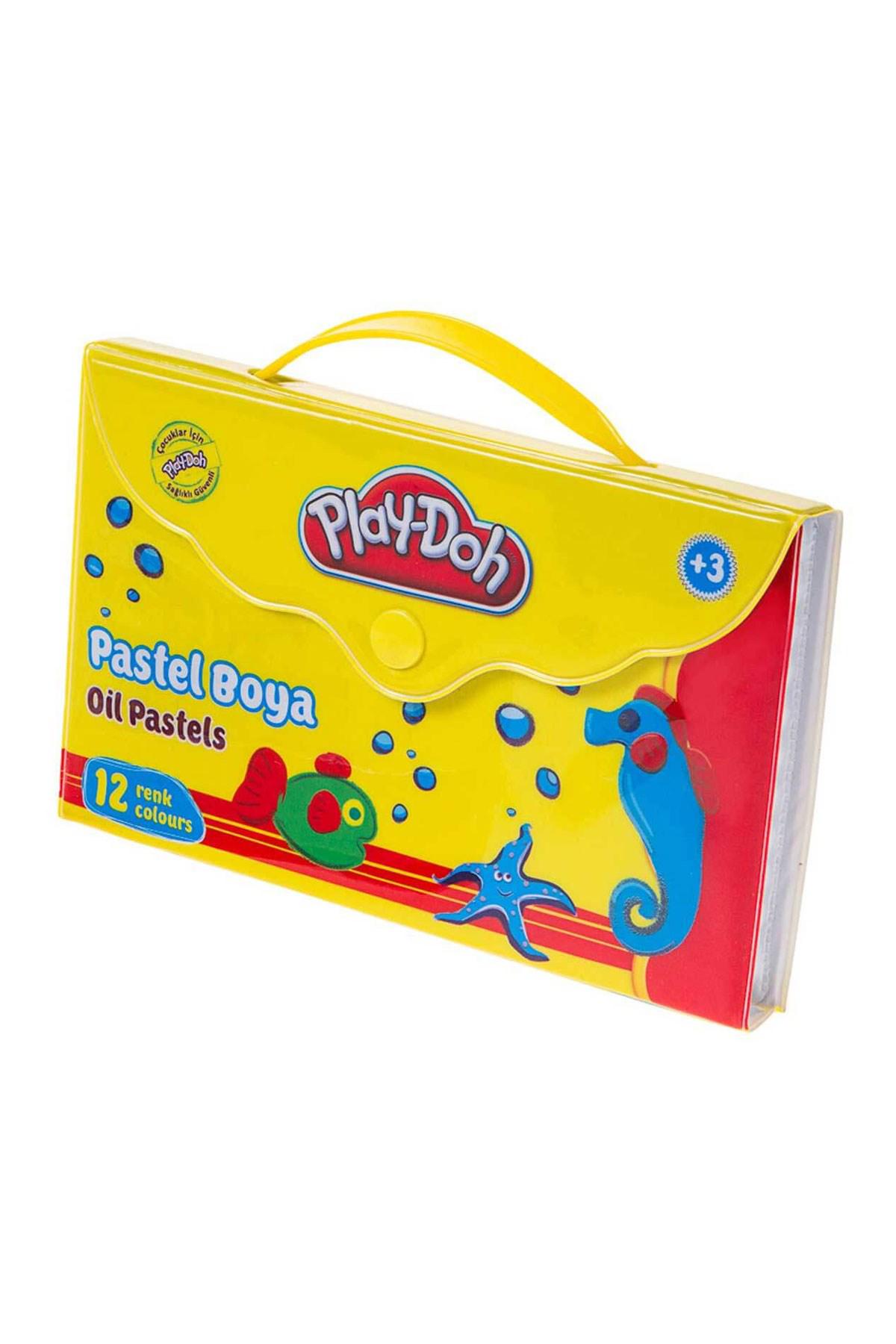 Play-Doh 12 Renk Pastel Boya Çantalı