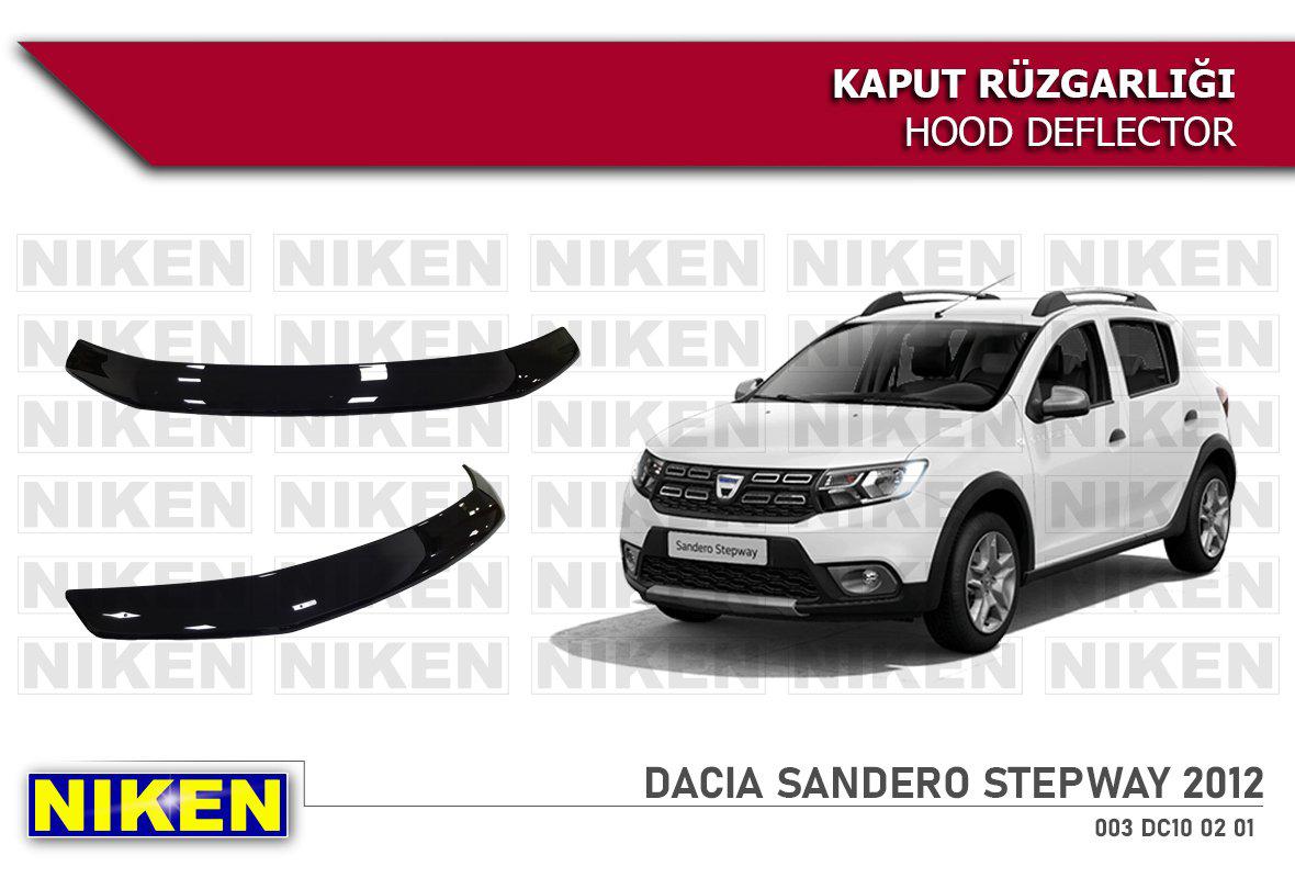 Dacia sandero stepway kaput rüzgarlığı koruyucu 2013+