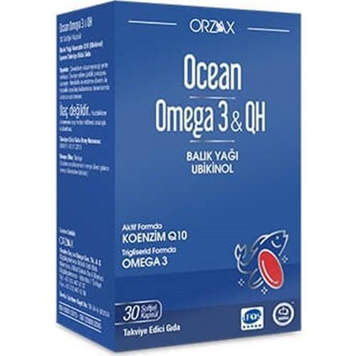 Orzax Ocean Omega 3 & Qh Takviye Edici Gida 30 Kapsül