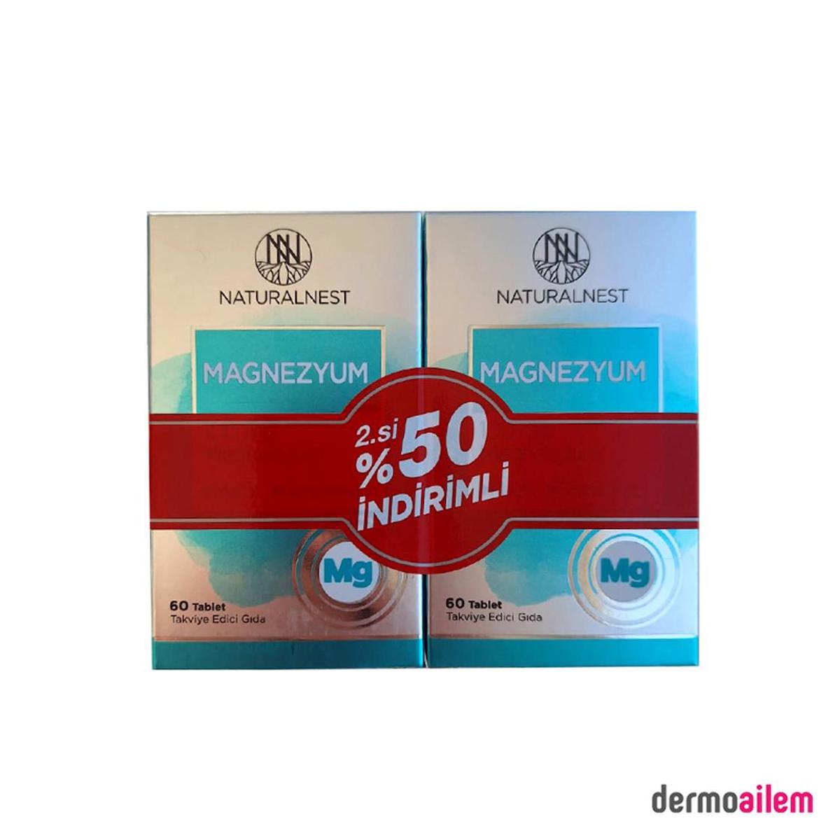 Naturalnest Magnezyum 60 Tablet İkili Avantaj Paket