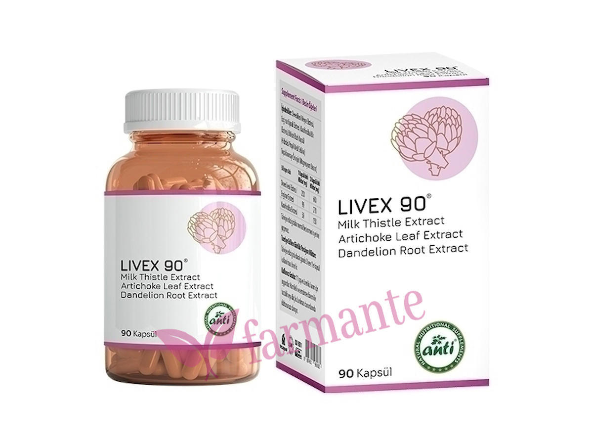 Natural Anti Livex 90 Enginar Deve Dikeni Kara Hindiba 90 Kapsül