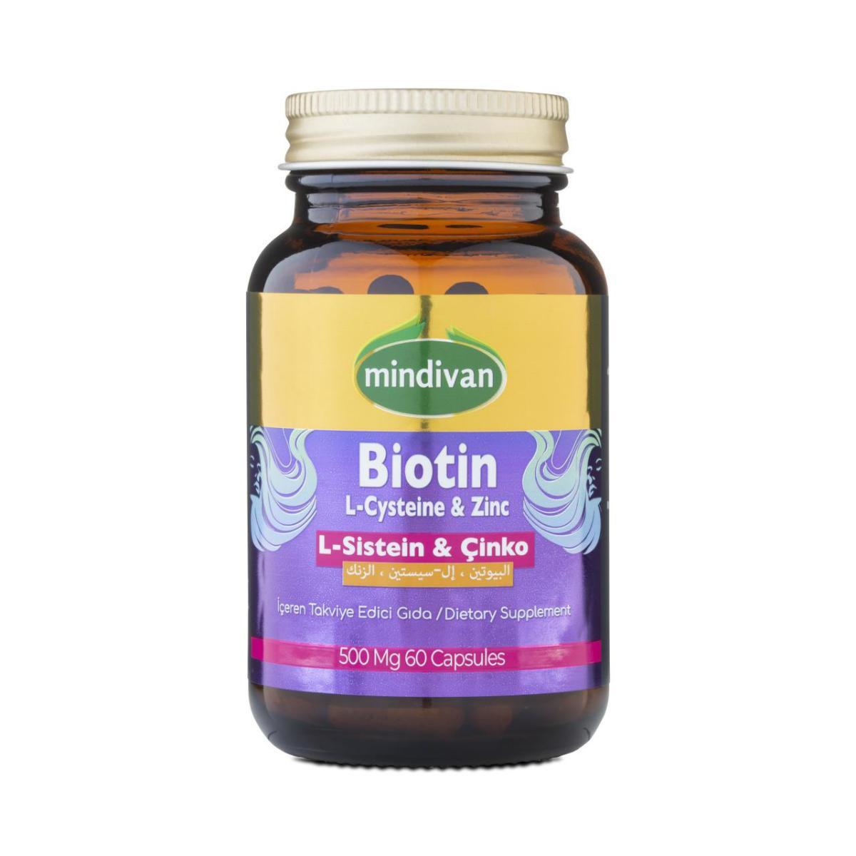 Mindivan Biotin&L-Sistein&Çinko 60 Kapsül