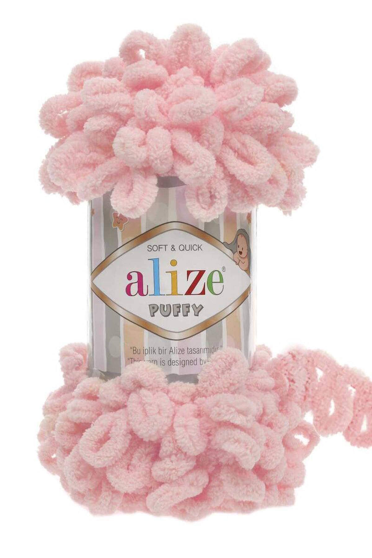 Alize Puffy El Örgü İpi Toz Pembe 638