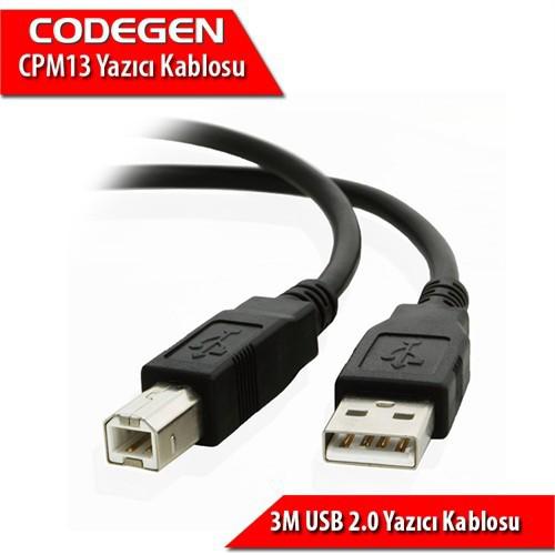 Codegen USB 2.0 B Tip 3 Metre Printer ve Data Yazıcı Kablosu CPM13