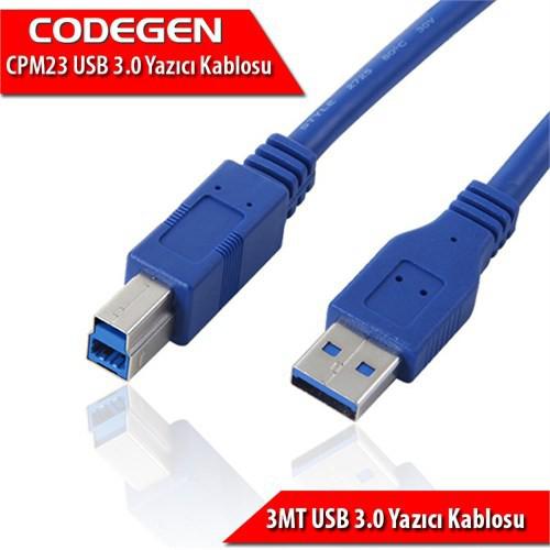 Codegen USB 3.0 3 Metre Printer ve Data Yazıcı Kablosu CPM23