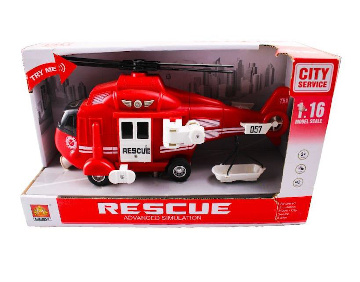 KZL WY750A 1:16 Sesli ve Işıklı Helikopter 89271 Kırmızı