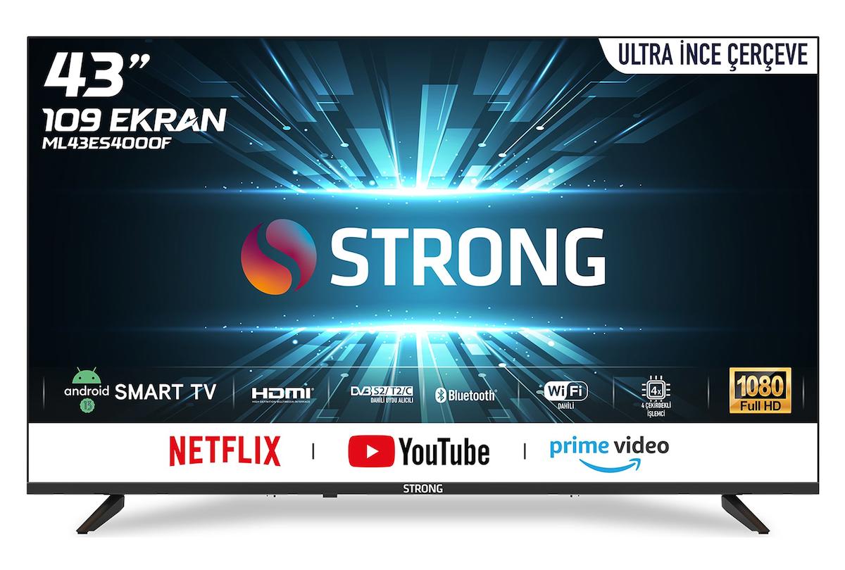 STRONG ML43ES4000F 43’’ 109cm Ekran FRAMELESS Full HD Uydu Alıcılı Android TV