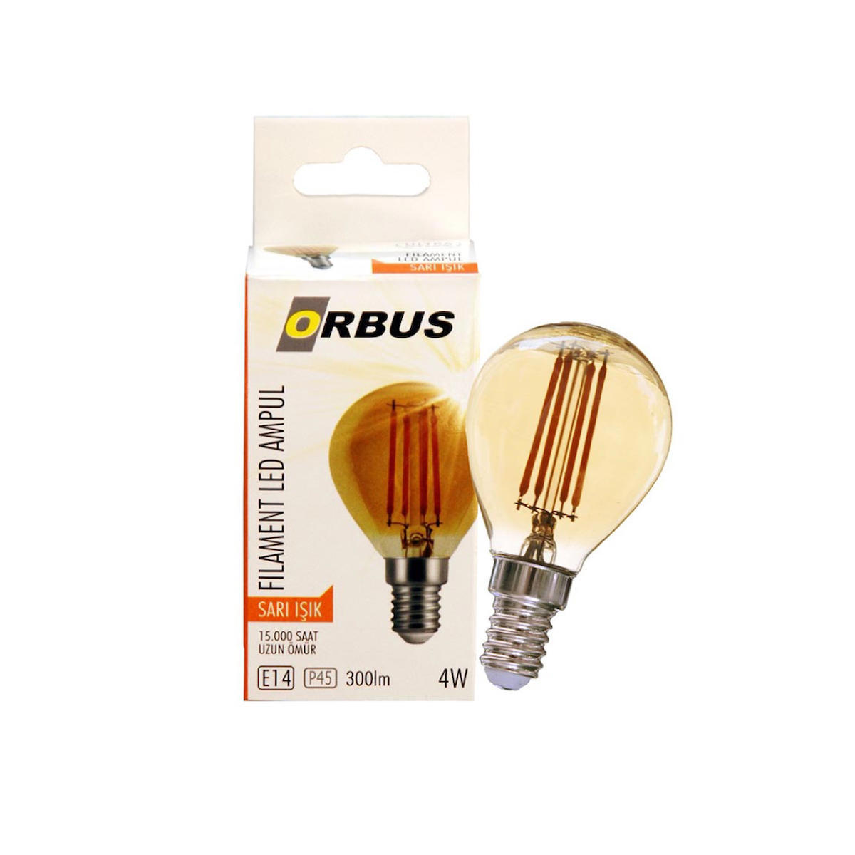 Orbus PA45 4W AMBER AMPUL E14 300Lm