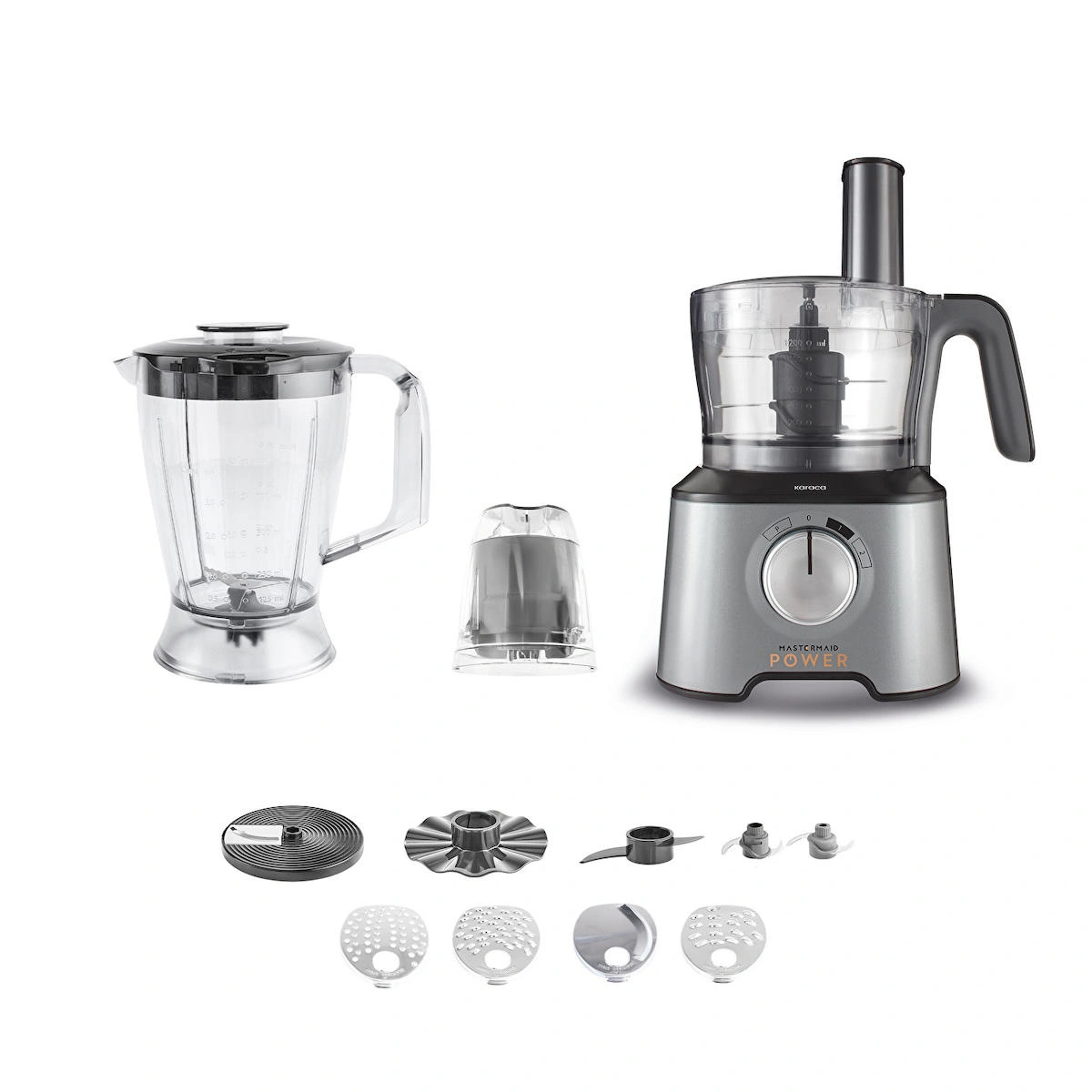Karaca Mastermaid Power Multifunctional 10 in 1 Mutfak Robotu 2000W Galaxy Grey