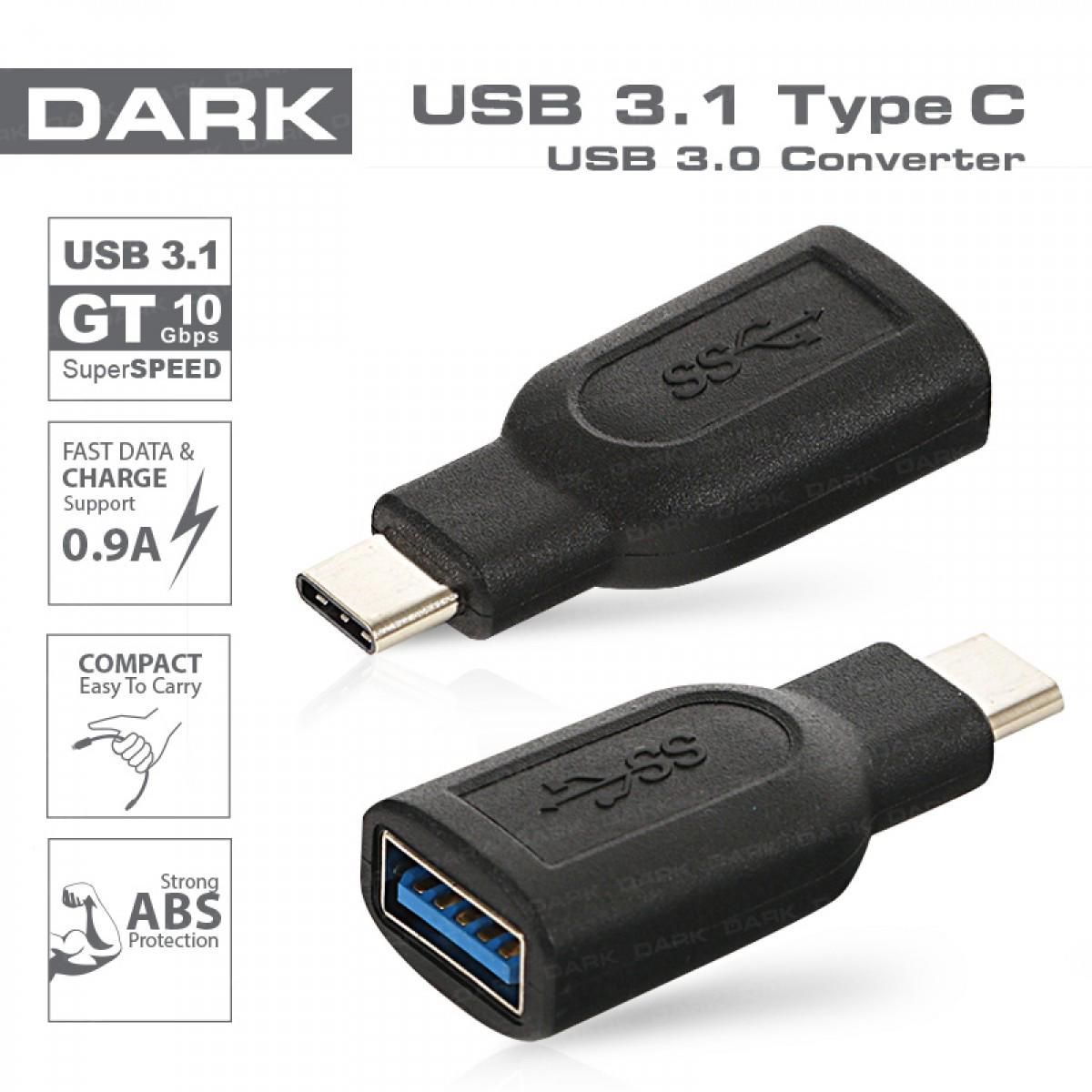 Dark DK-AC-U31X30 USB 3.0 Type C to USB 3.0  Erkek-Dişi Dönüştürücü Adaptör