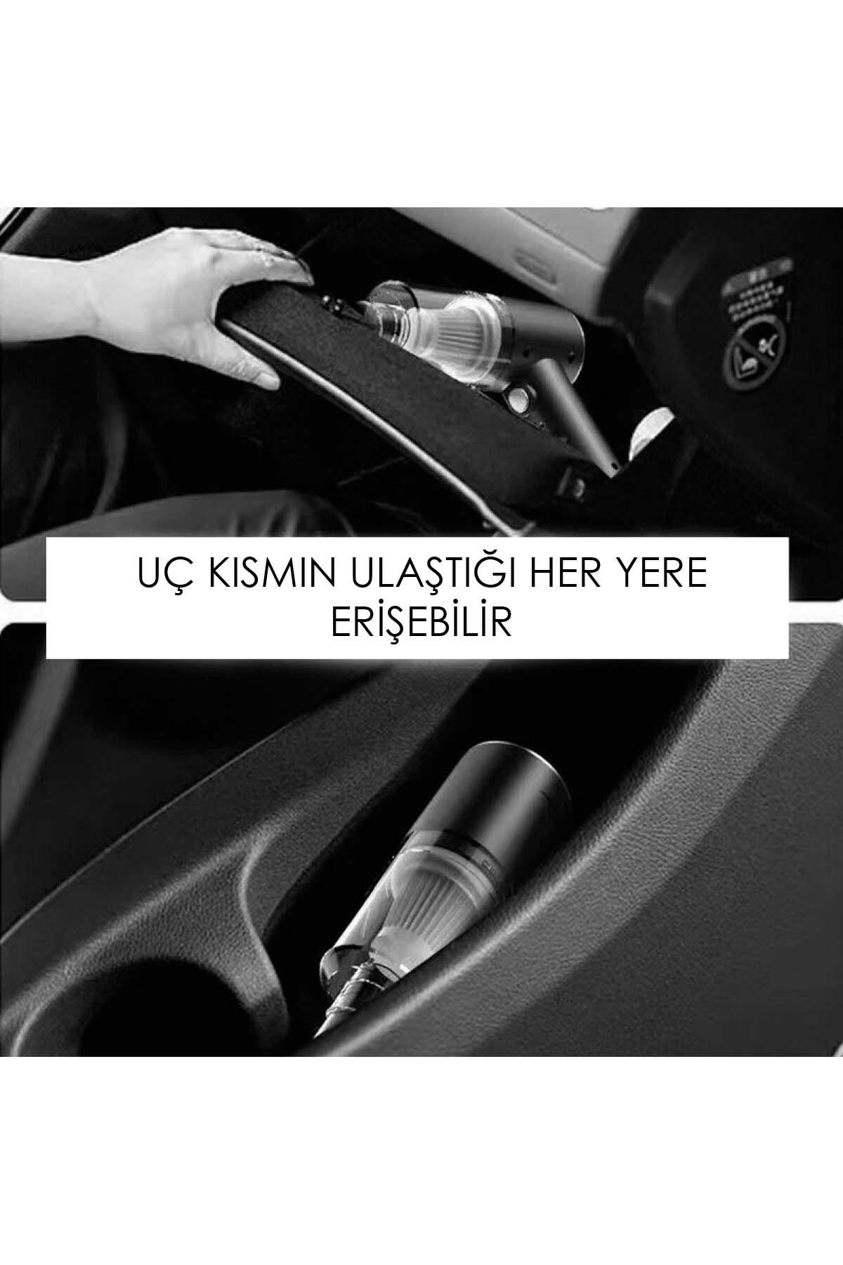 Vakumlu Mini Araç Süpürgesi El Süpürgesi Şarjlı