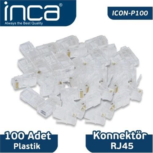 Inca RJ-45 100 Adet Plastik Konnektör ICON-P100