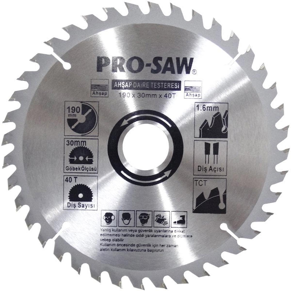 ProSaw PS16300 Elmas Daire Testere Bıçağı 190mm 40Diş - Ahşap