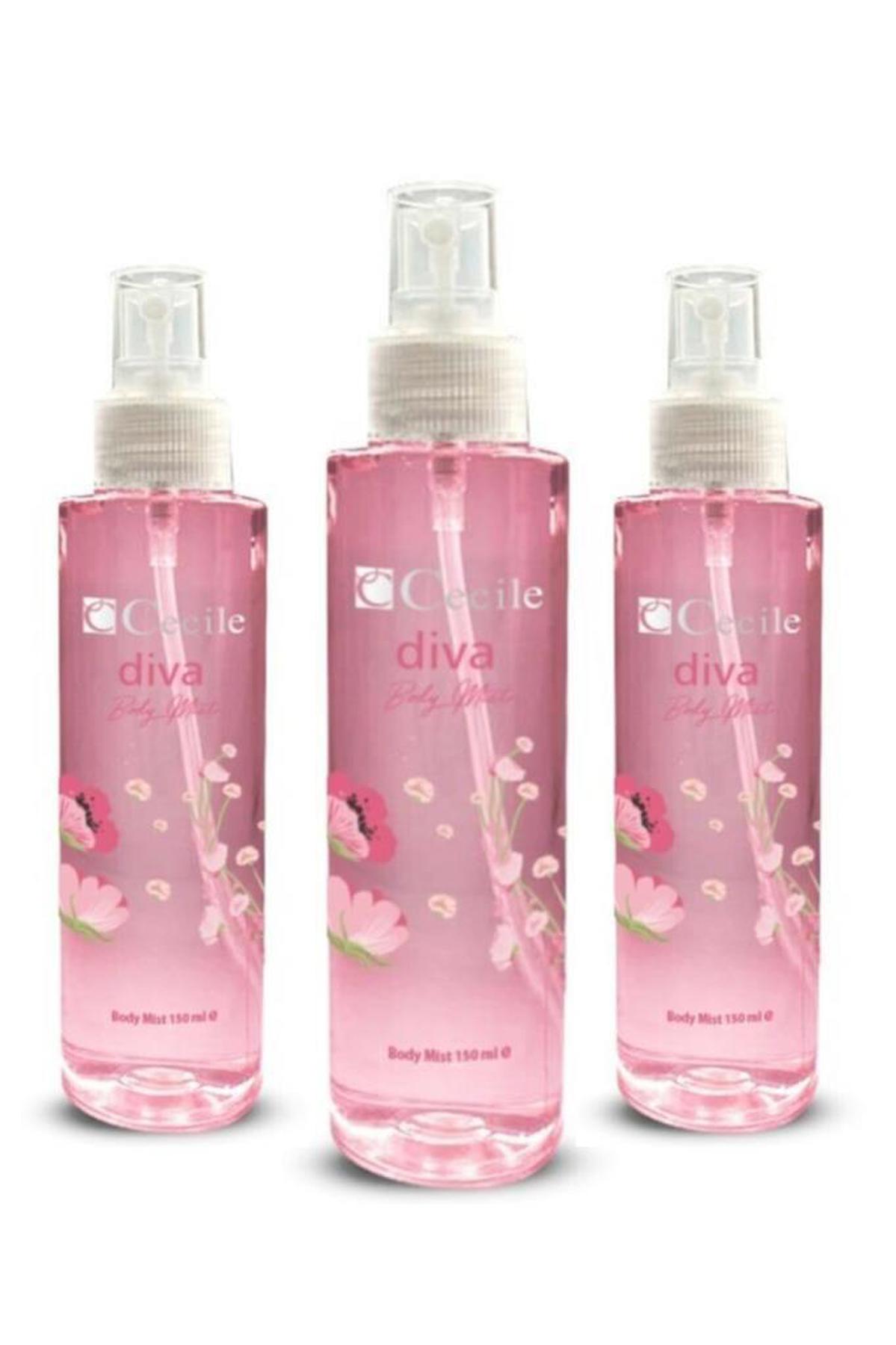 Cecile Body Mist Diva 150 ml X3