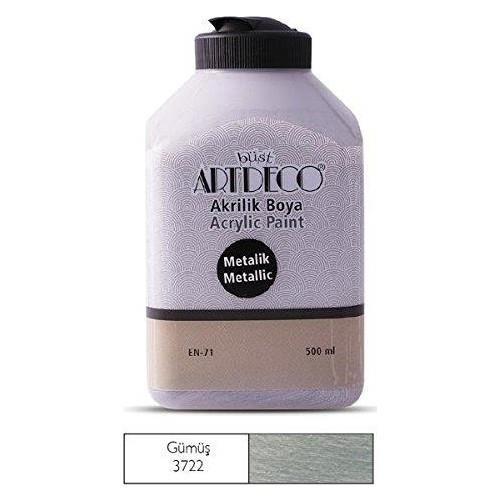 Artdeco Metalik Akrilik Boya, 500Ml, Gümüş 3722