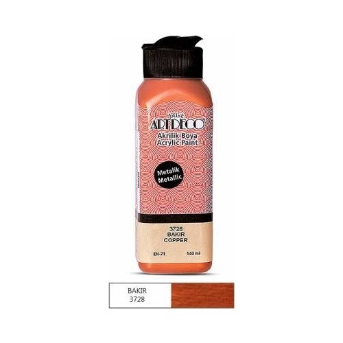 Artdeco Metalik Akrilik Boya, 140Ml, Bakır 3728