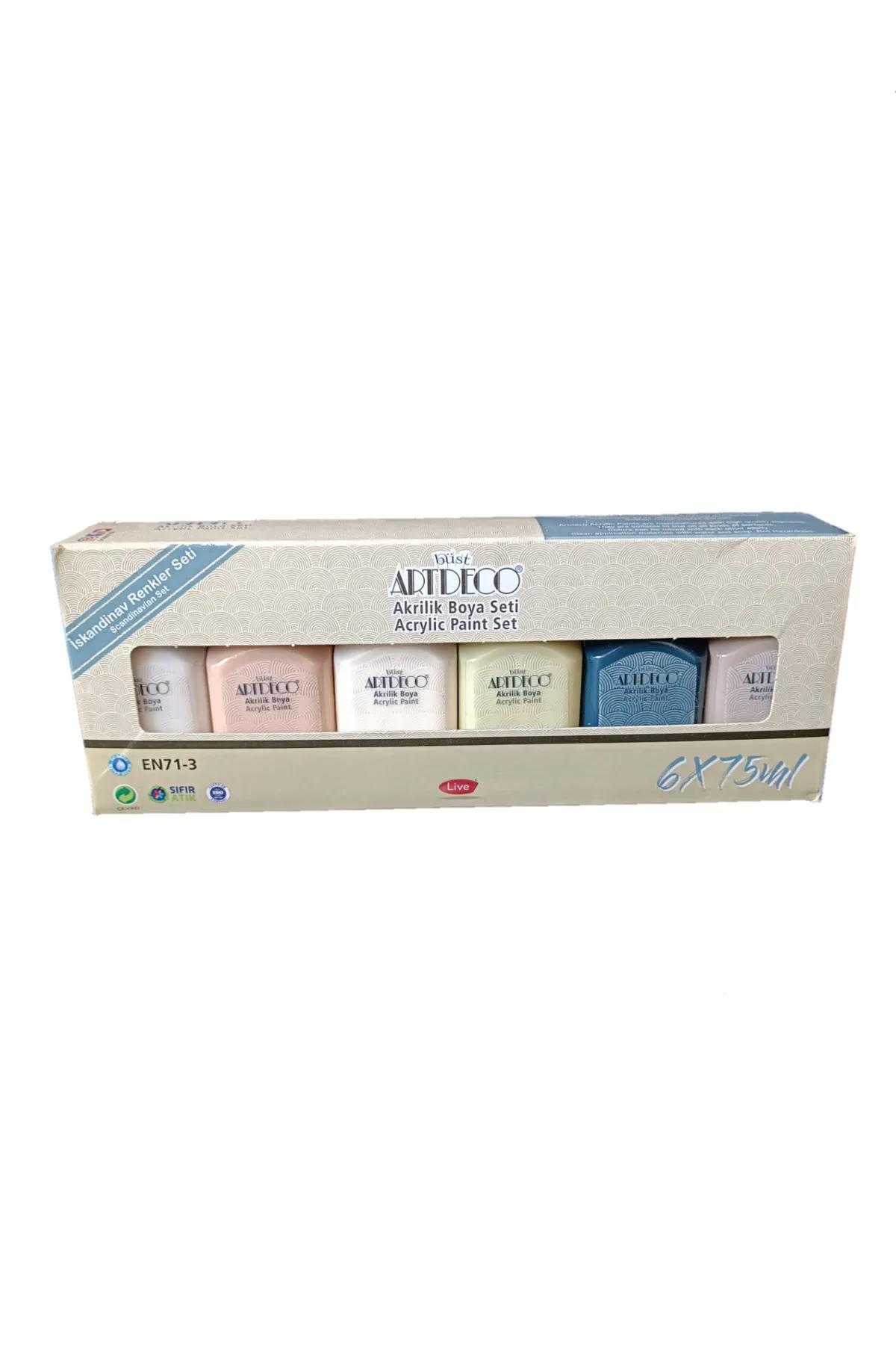 Artdeco 6x75ml Akrilik Boya İskandinav Renkleri Set