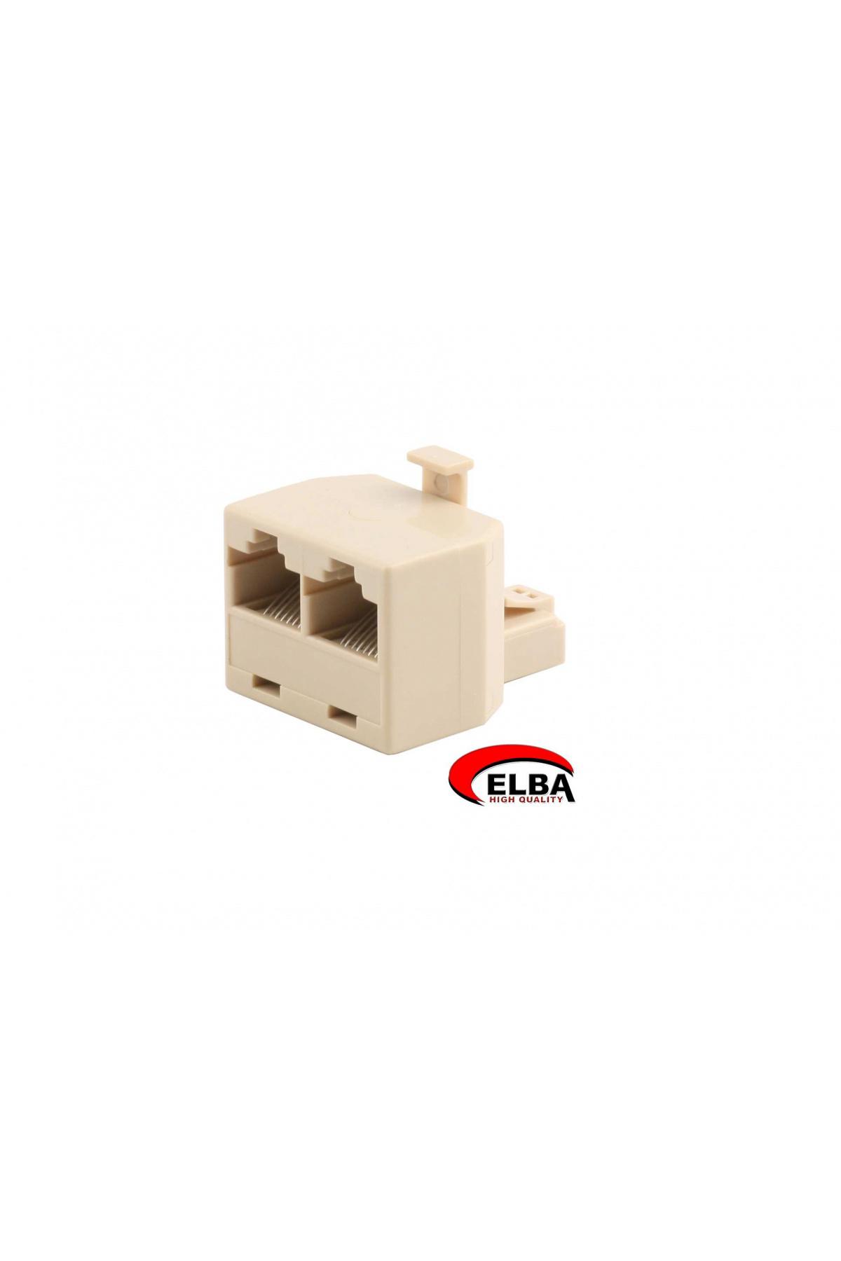 Elba 8P8C Jack- 2X8P8C Jack 2li RJ45 Çokla JK8464