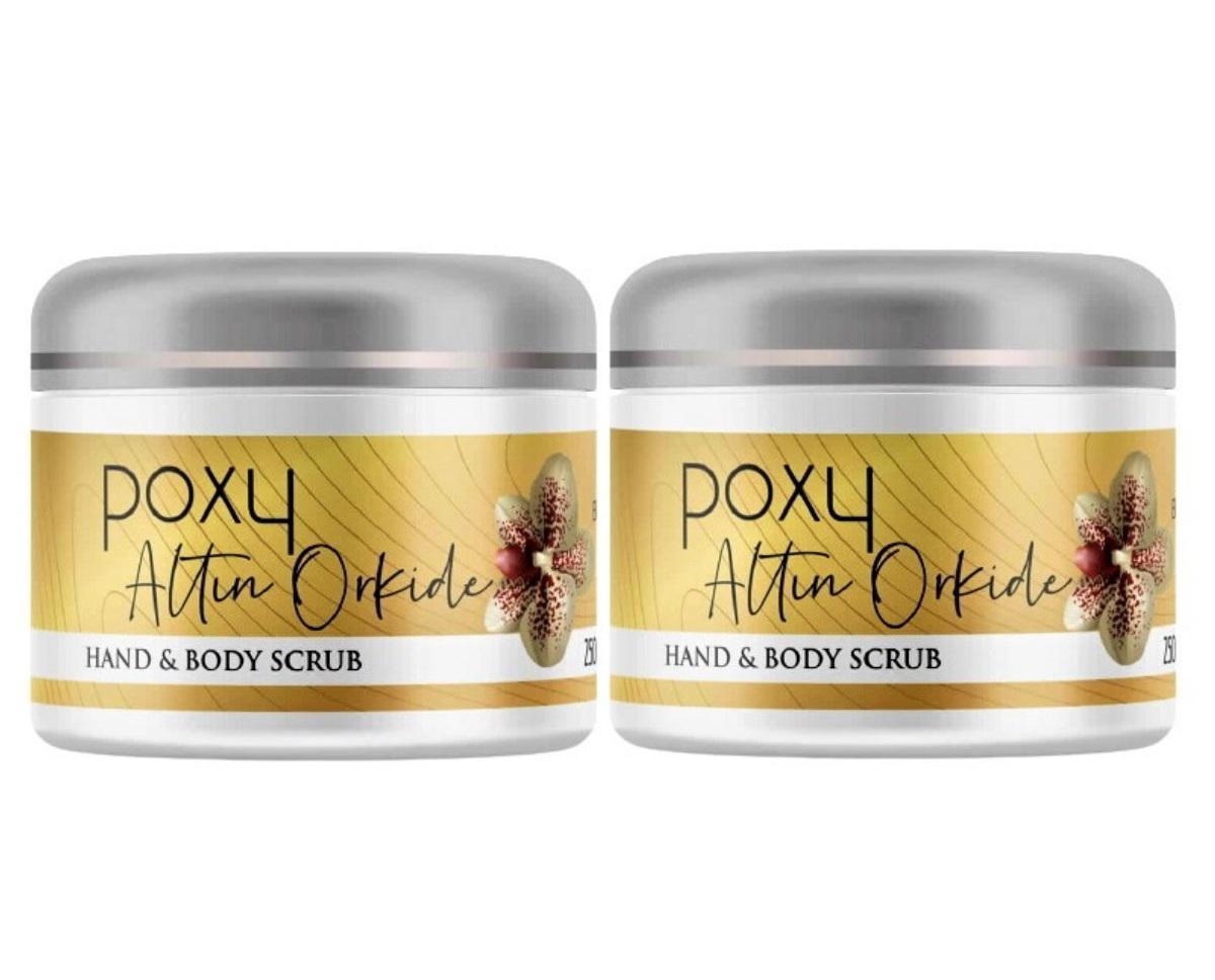 Poxy Altın Orkide Scrub 250 Ml X 2 Adet (kıl Dönmesi Batık)