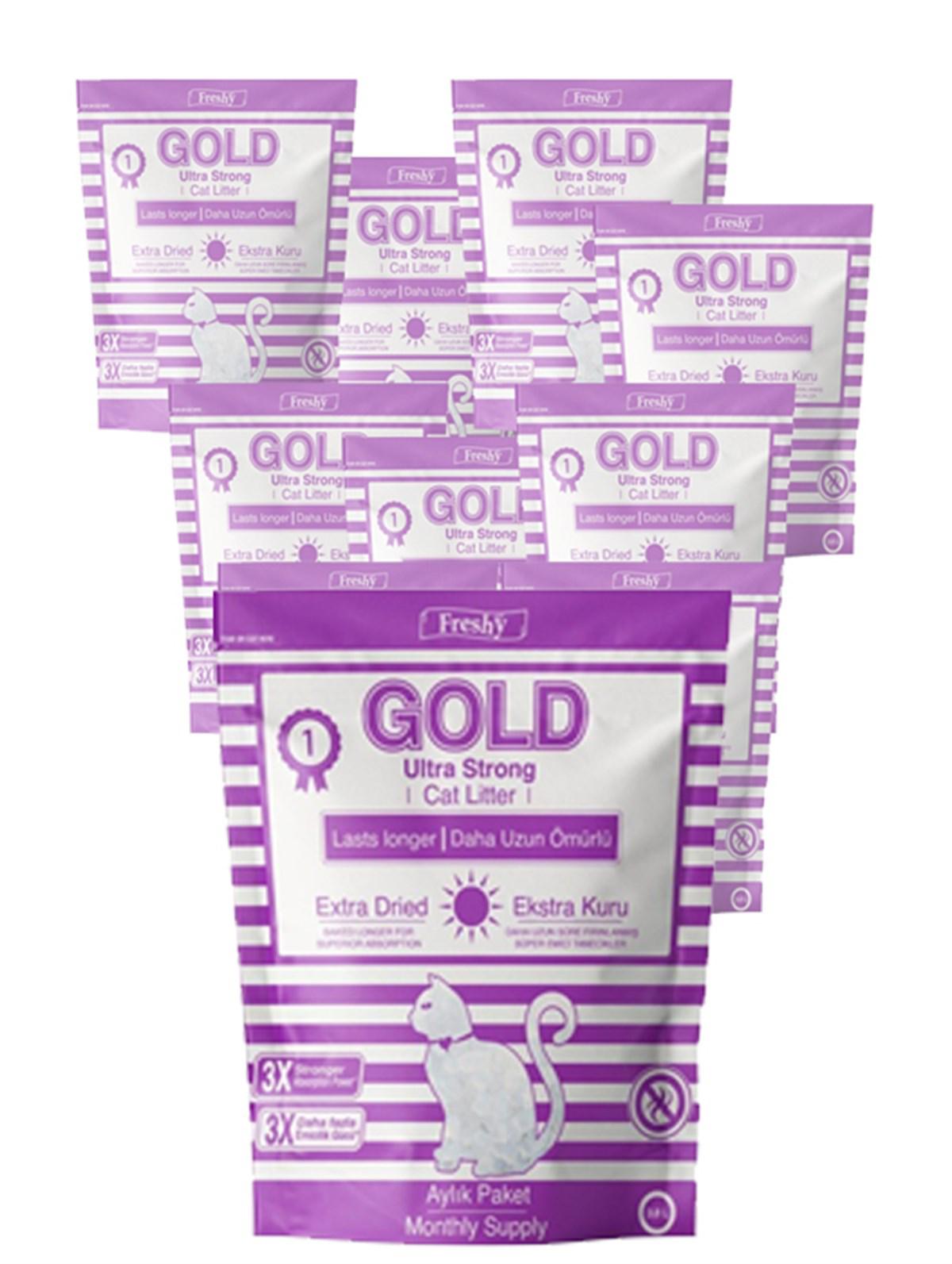 Freshy Gold Ultra Strong Süper Emici Silika Kedi Kumu  3.8 L (10 Adet)