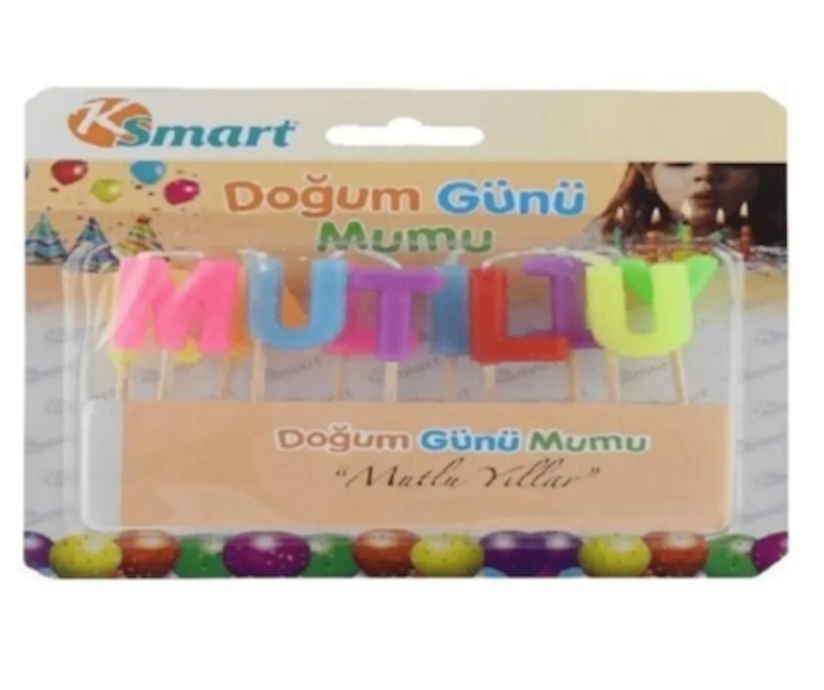 Ksmart Renkli Mutlu Yıllar Mumu