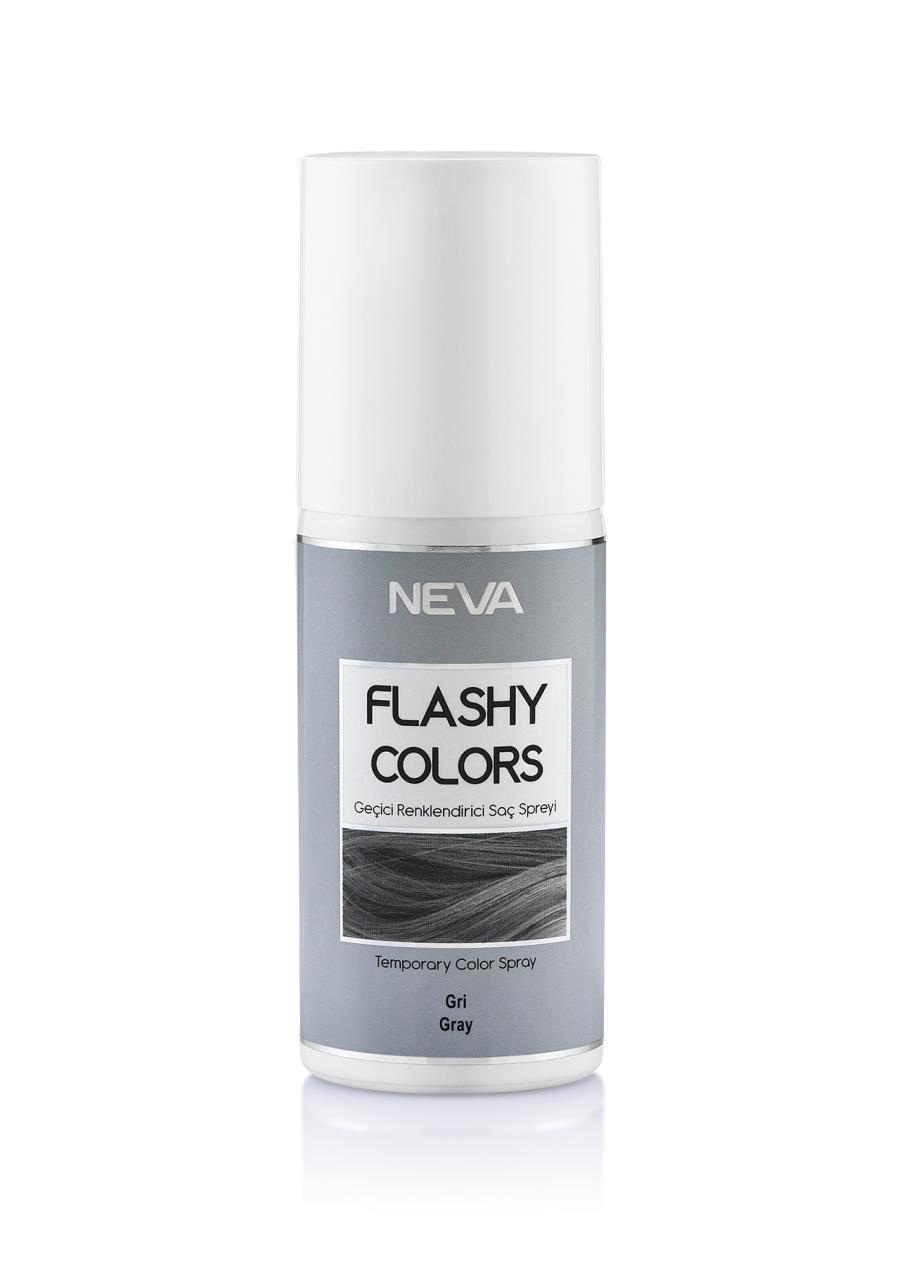 Neva Flashy Colors Geçici Renkli Saç Spreyi 75ml Gri