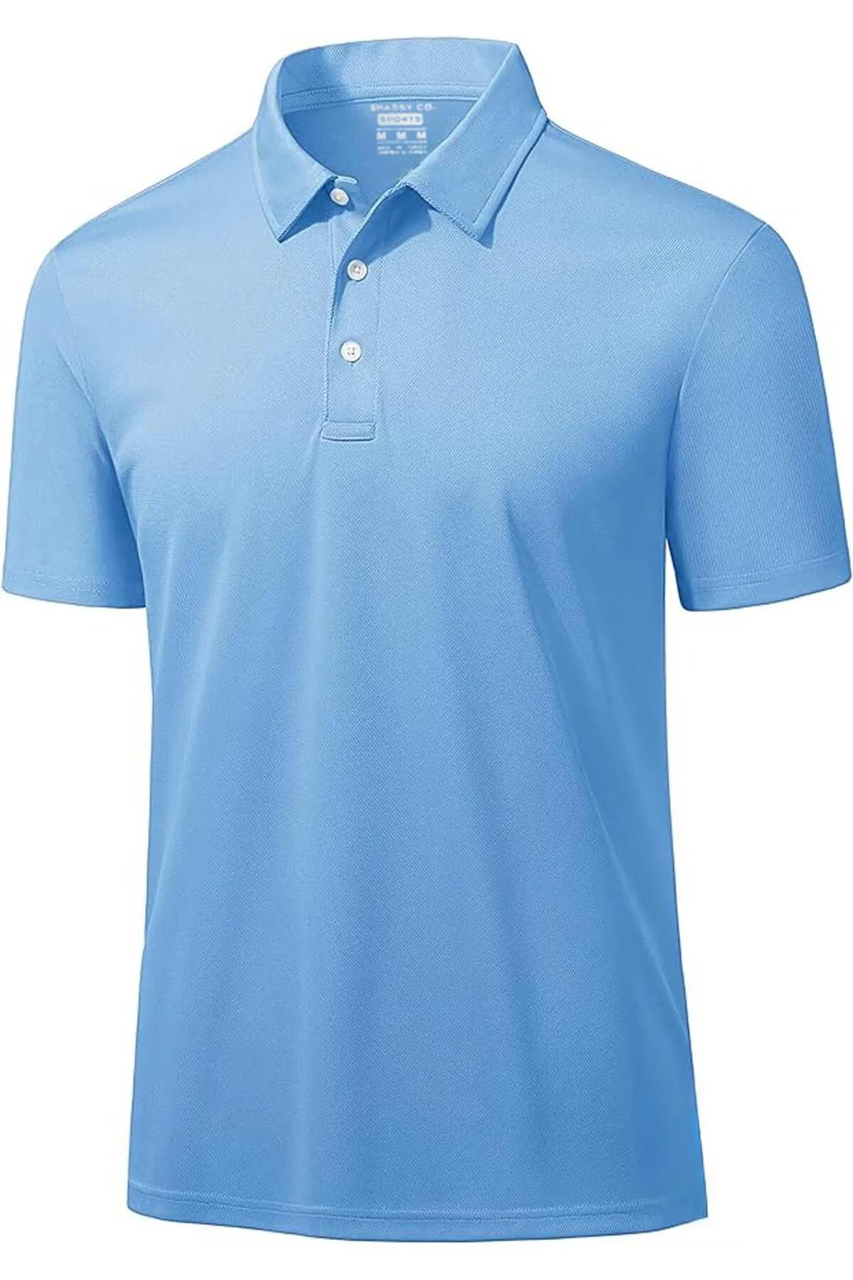 Ghassy Co. Erkek Golf Dry Fit Classic Tenis Casual Polo Yaka T-Shirt