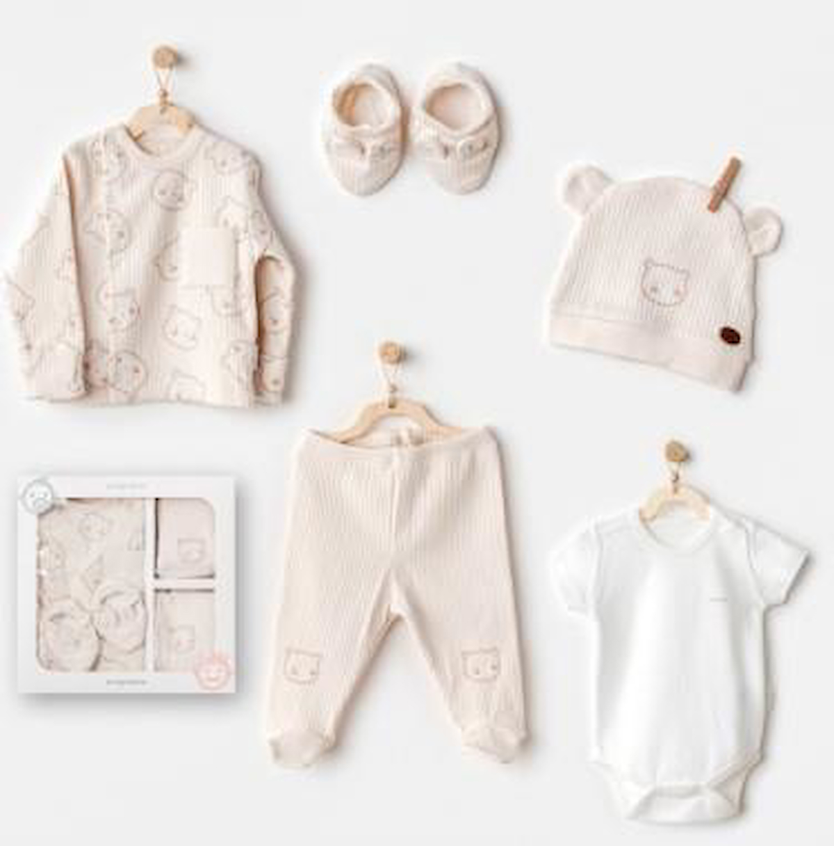 BEBEK HASTANE ÇIKIŞI 5 PCS NEWBORN SET BEAR