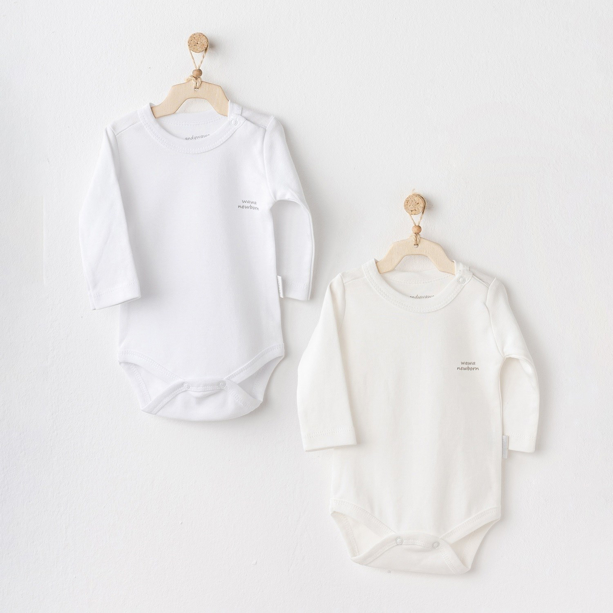 Andywawa Long Sleeve Basic 2'li Bebek Body AC25210