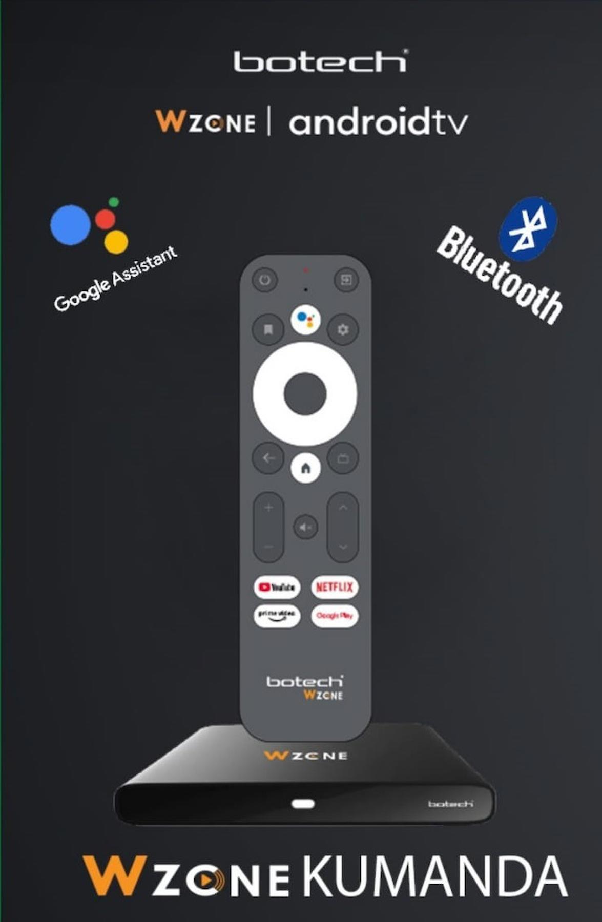 Orijinal Botech Wzone Android TV Box - BT bağlantısı - sesli komut fonksiyonu Kumanda