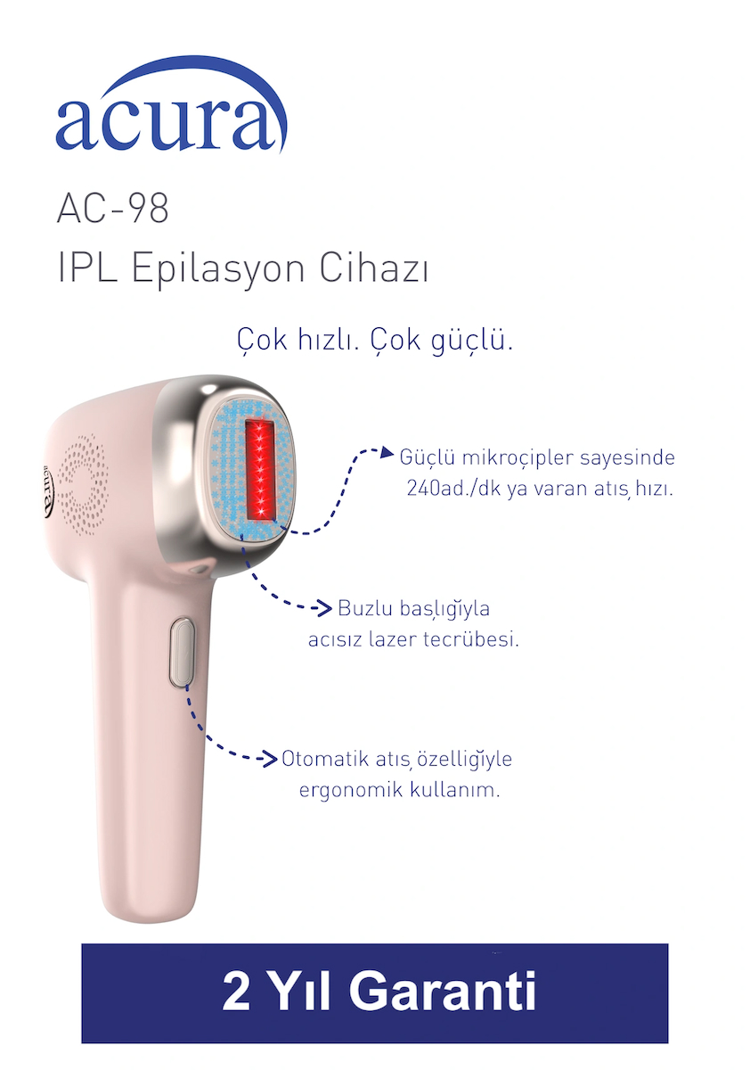 AC-98 Ultra Hızlı, Sınırsız Atışlı Buz Lazer IPL Lazer Epilasyon Cihazı