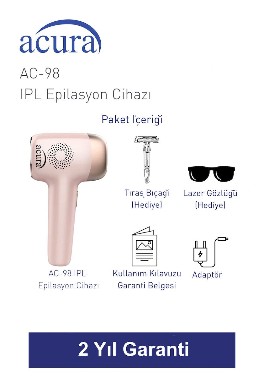 AC-98 Ultra Hızlı, Sınırsız Atışlı Buz Lazer IPL Lazer Epilasyon Cihazı