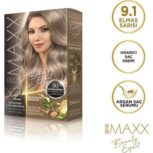 Maxx Deluxe Krem Saç Boyası 9.1 Elmas Sarısı