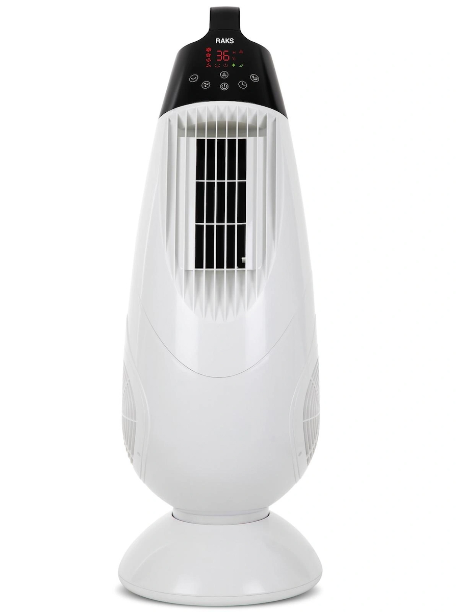 Raks Tower Plus Kule Tipi Vantilatör – Uzaktan Kumanda, Aroma Difüzyonu, 90 W, Sessiz, 13.5 m3/S, Oda Sıcaklığı Bilgisi