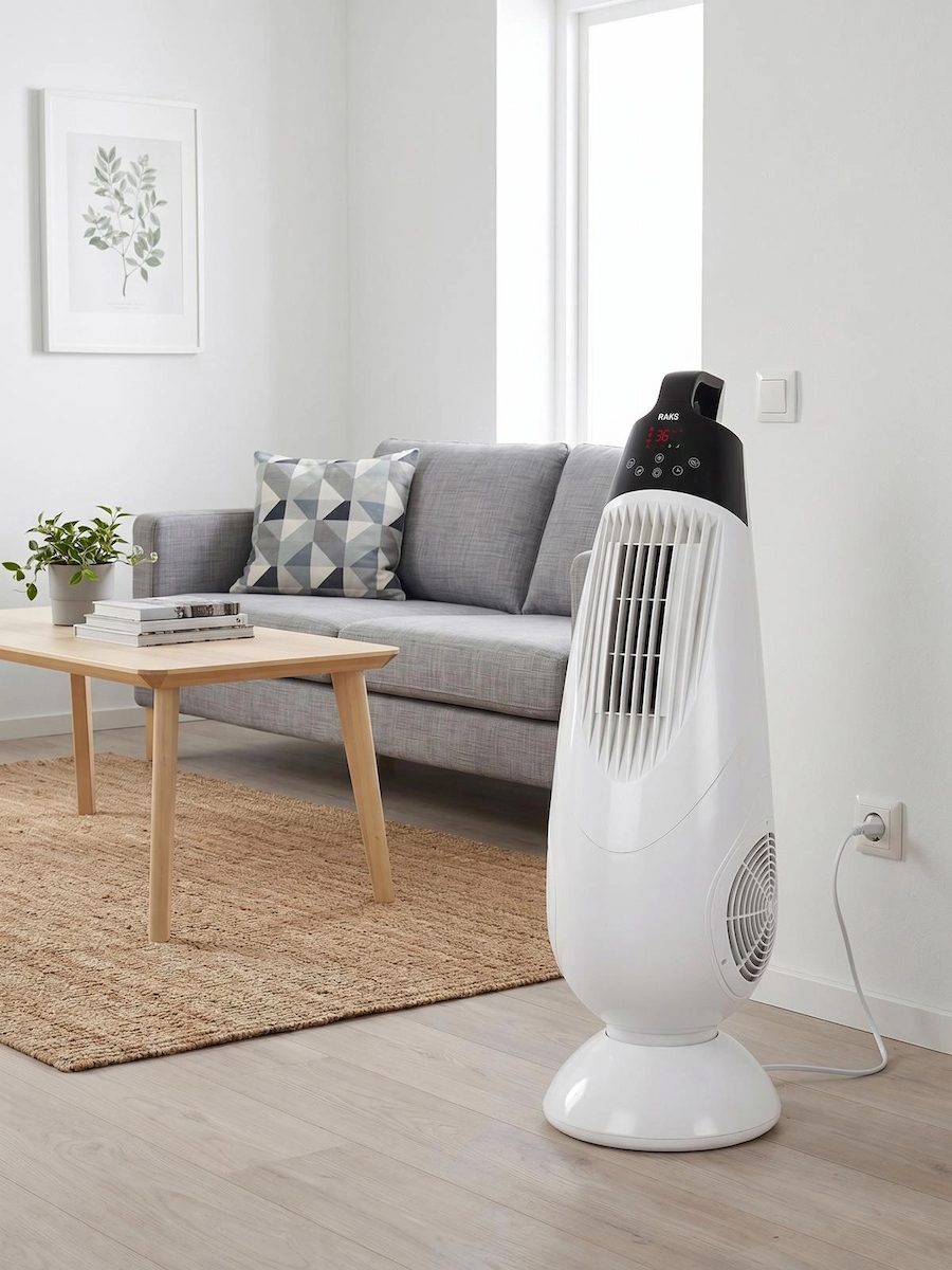 Raks Tower Plus Kule Tipi Vantilatör – Uzaktan Kumanda, Aroma Difüzyonu, 90 W, Sessiz, 13.5 m3/S, Oda Sıcaklığı Bilgisi