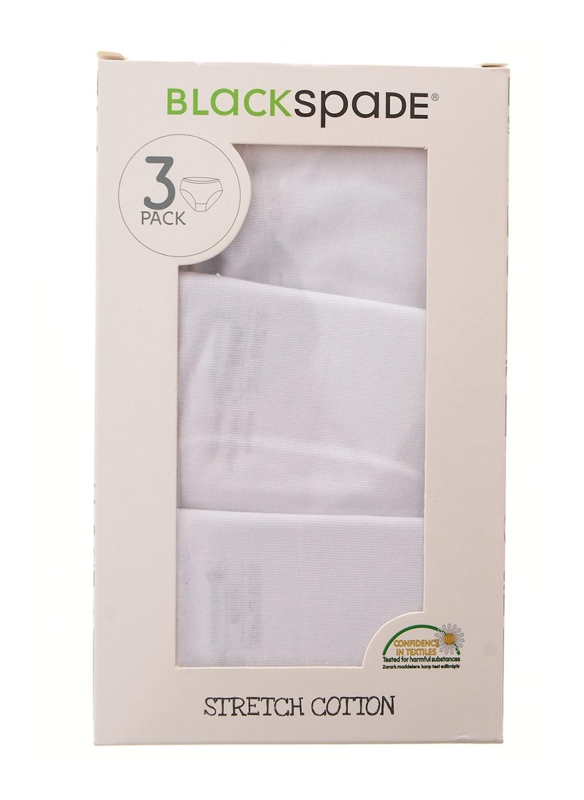 Blackspade Beyaz Kız Çocuk Düz Külot 42-1294-3 Pack Bri