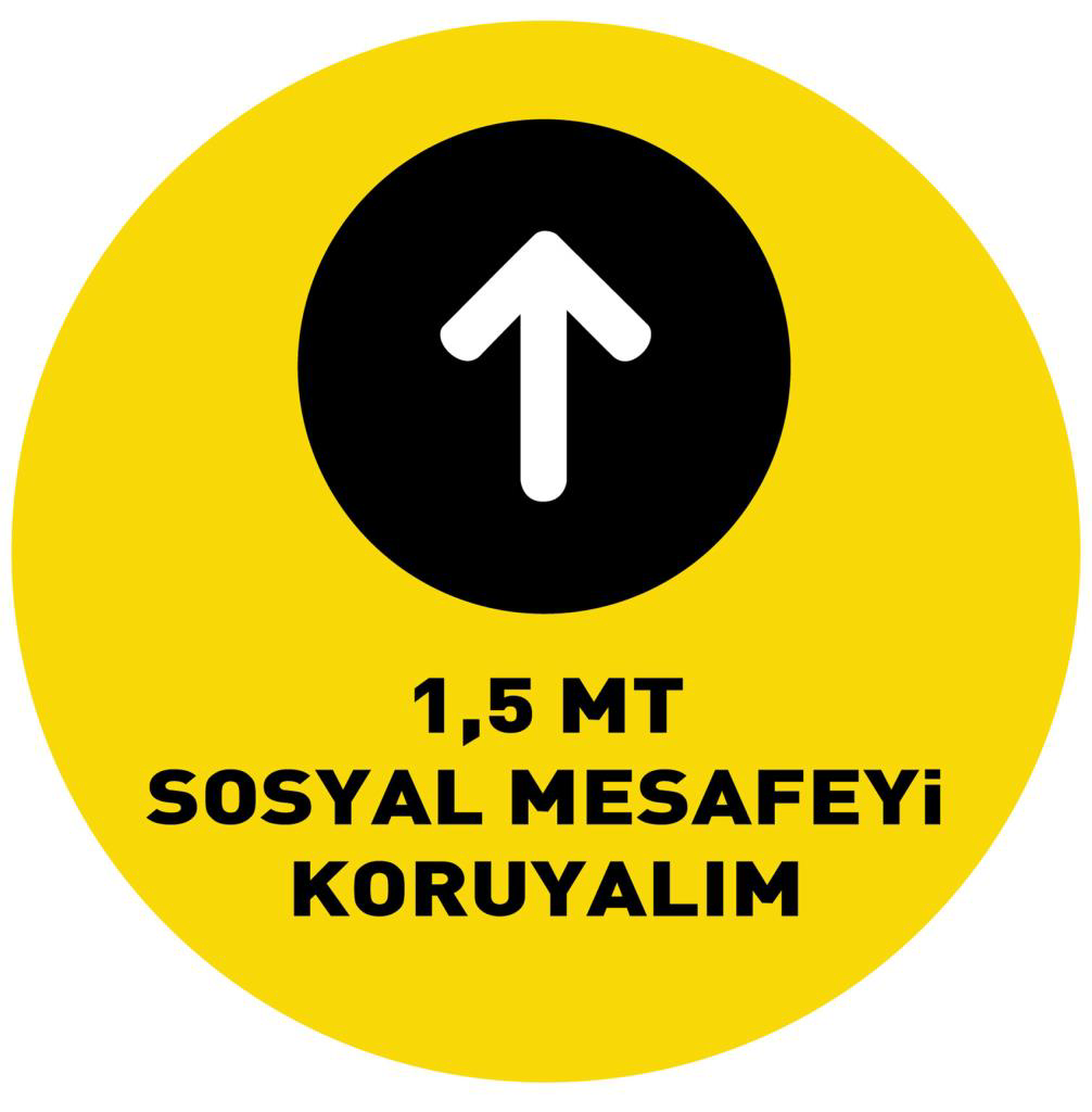 Gen-Of 1.5 Mt Sosyal Mesafeyi Koruyalım İkaz Bandı 1 Adet