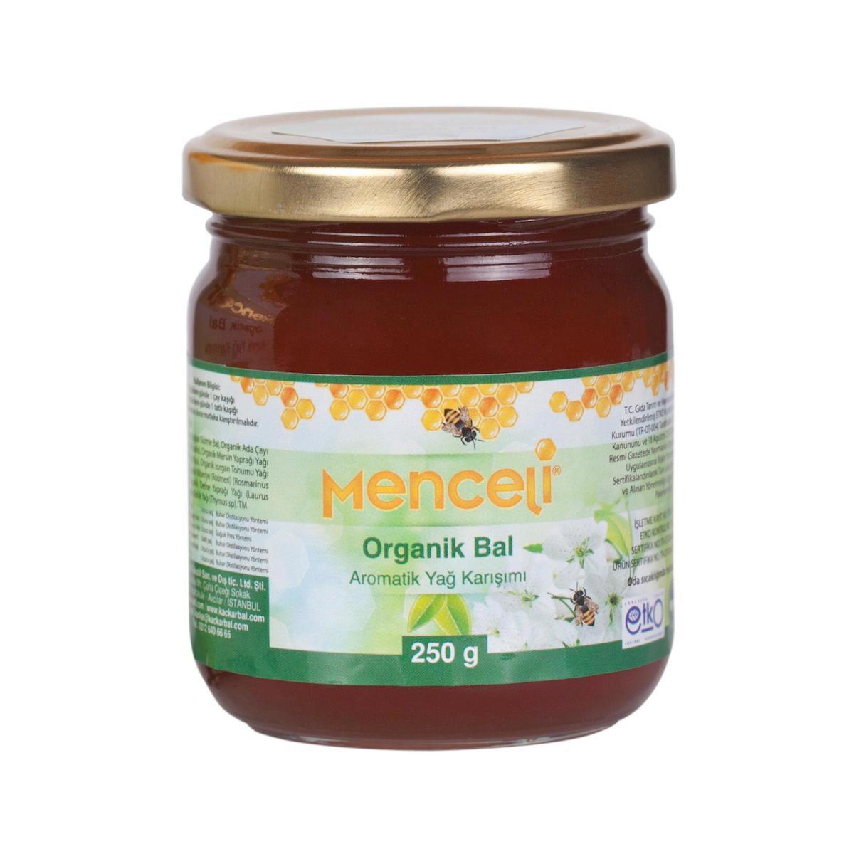 Organik Menceli - Kaçkar Bal ve Aromatik Yağlar Karışımı 250 gr.